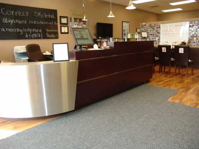 Two Person Reception Counter – Zongkers Custom Woods, inc