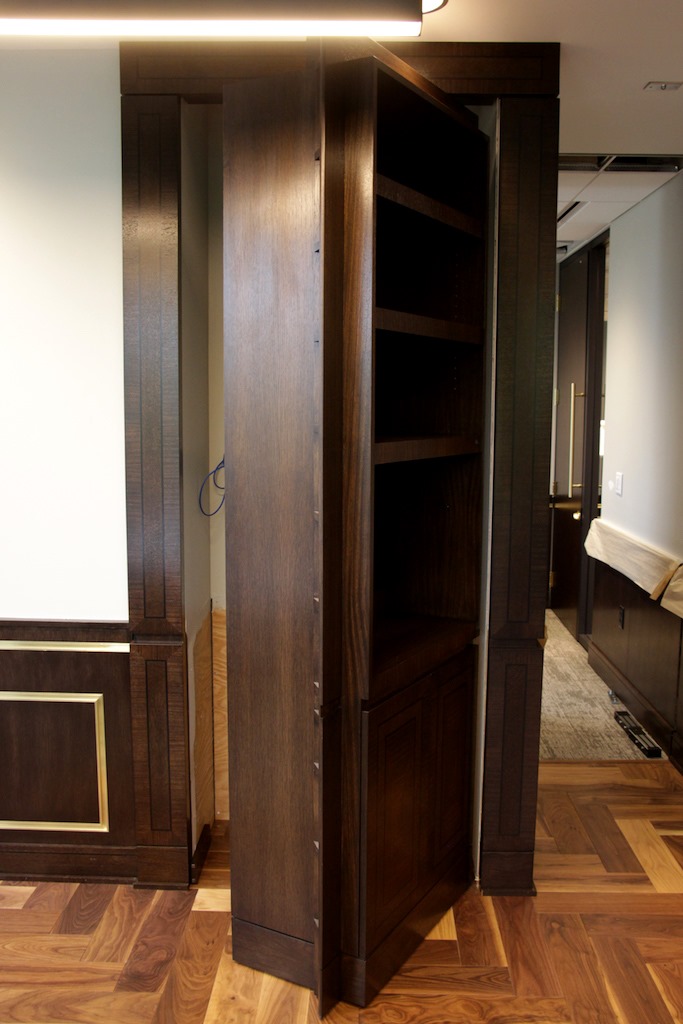 Secret Zebrawood Bookcase Zongkers Custom Woods, inc